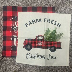 Xmas pillow covers x2